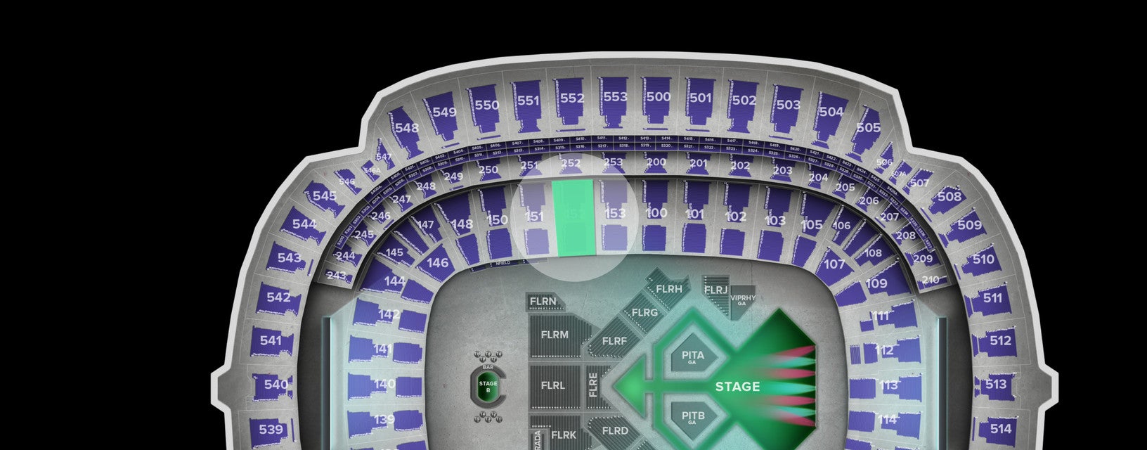 Seat view from Lower Midfield