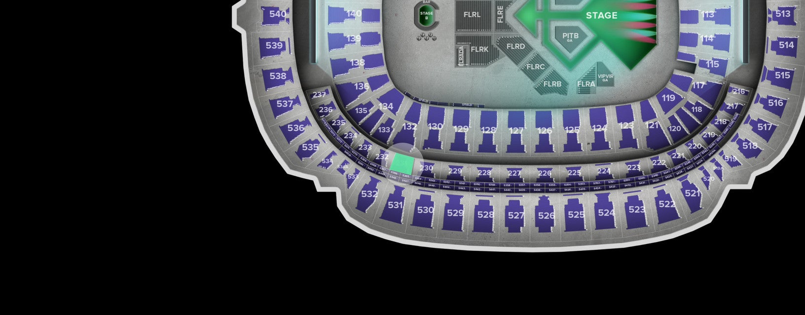 Seat view from Club