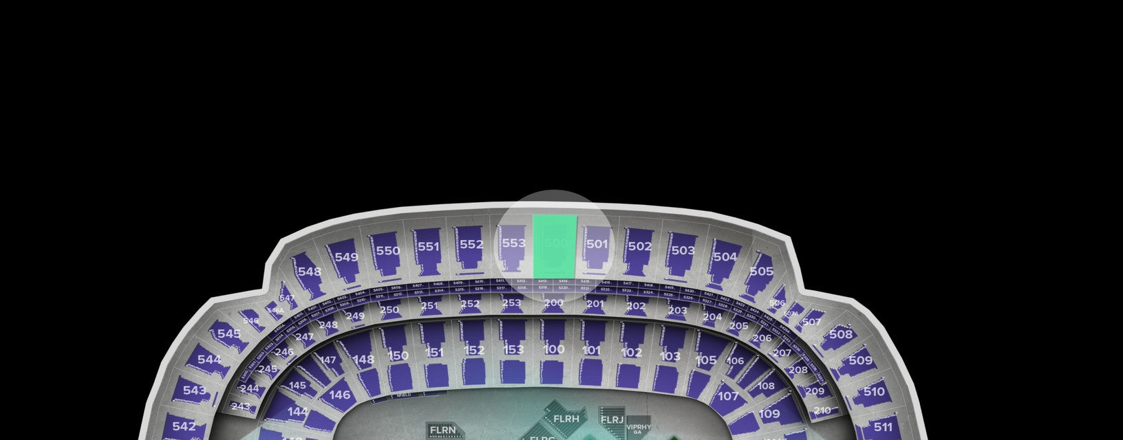 Seat view from Upper Midfield