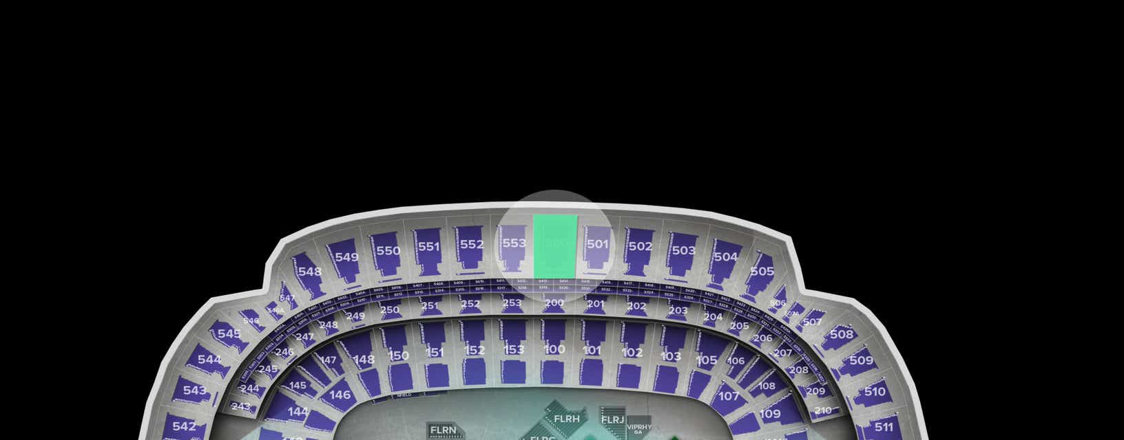 Seat view from Upper Midfield