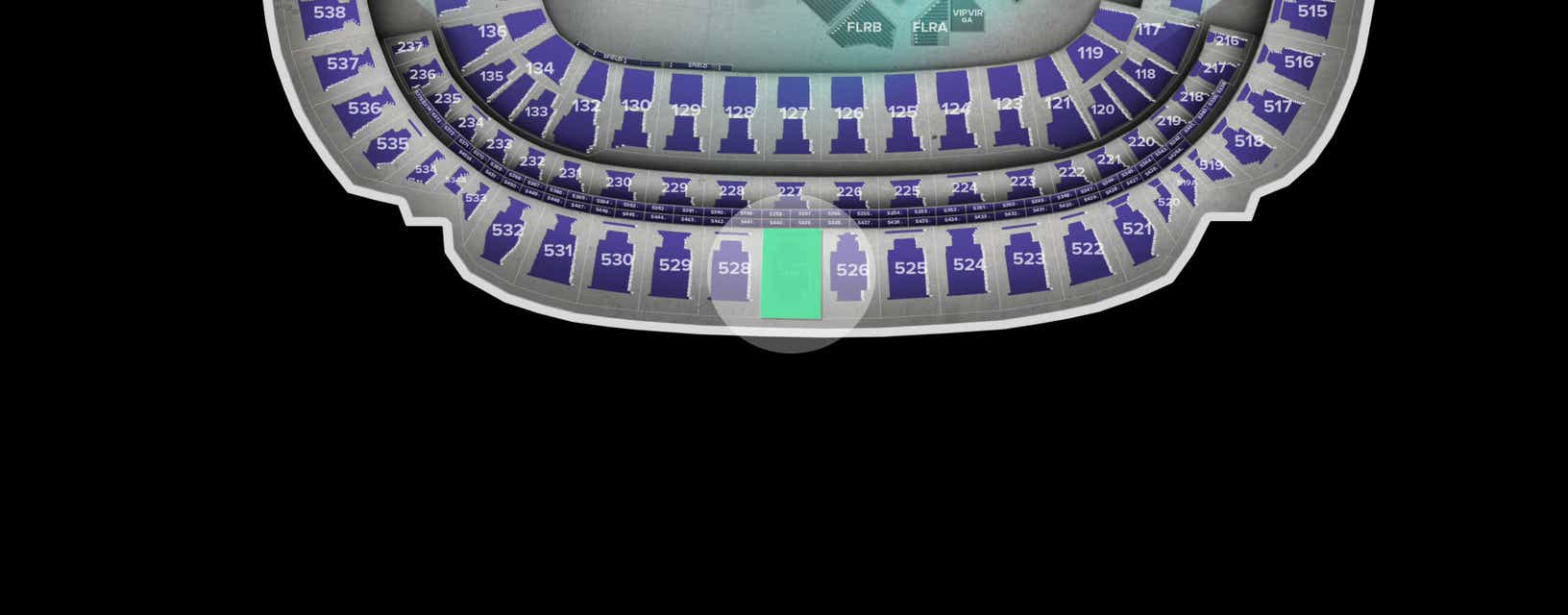 Seat view from Upper Midfield