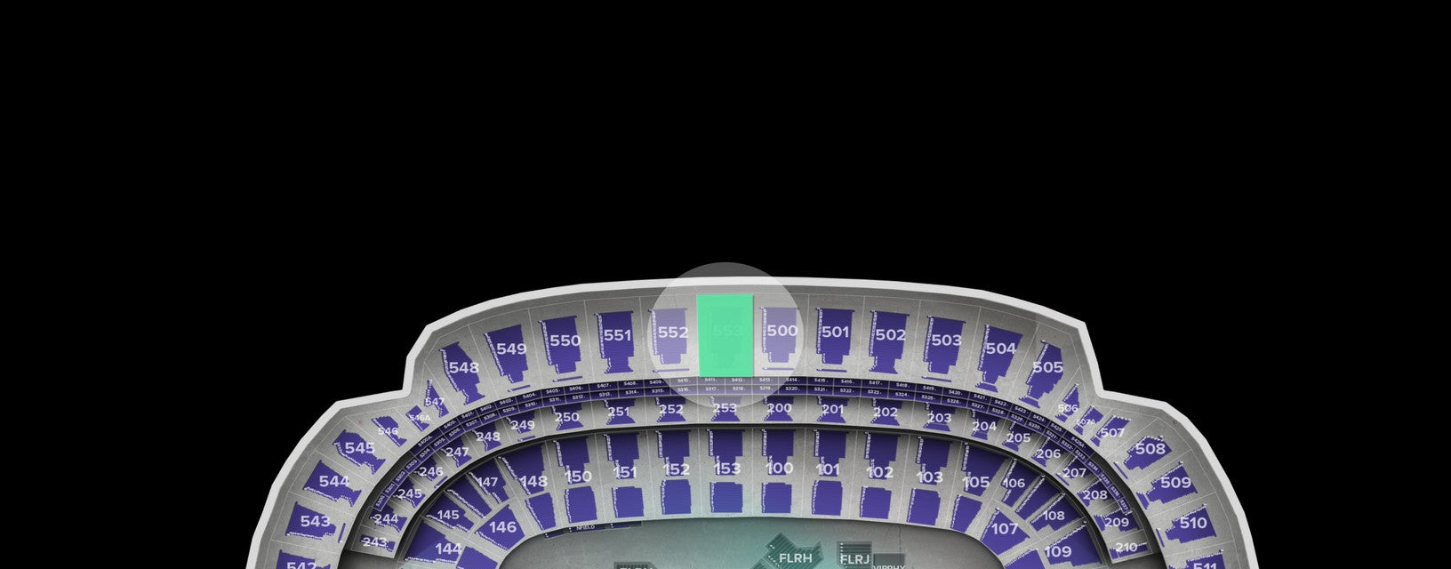 Seat view from Upper Midfield