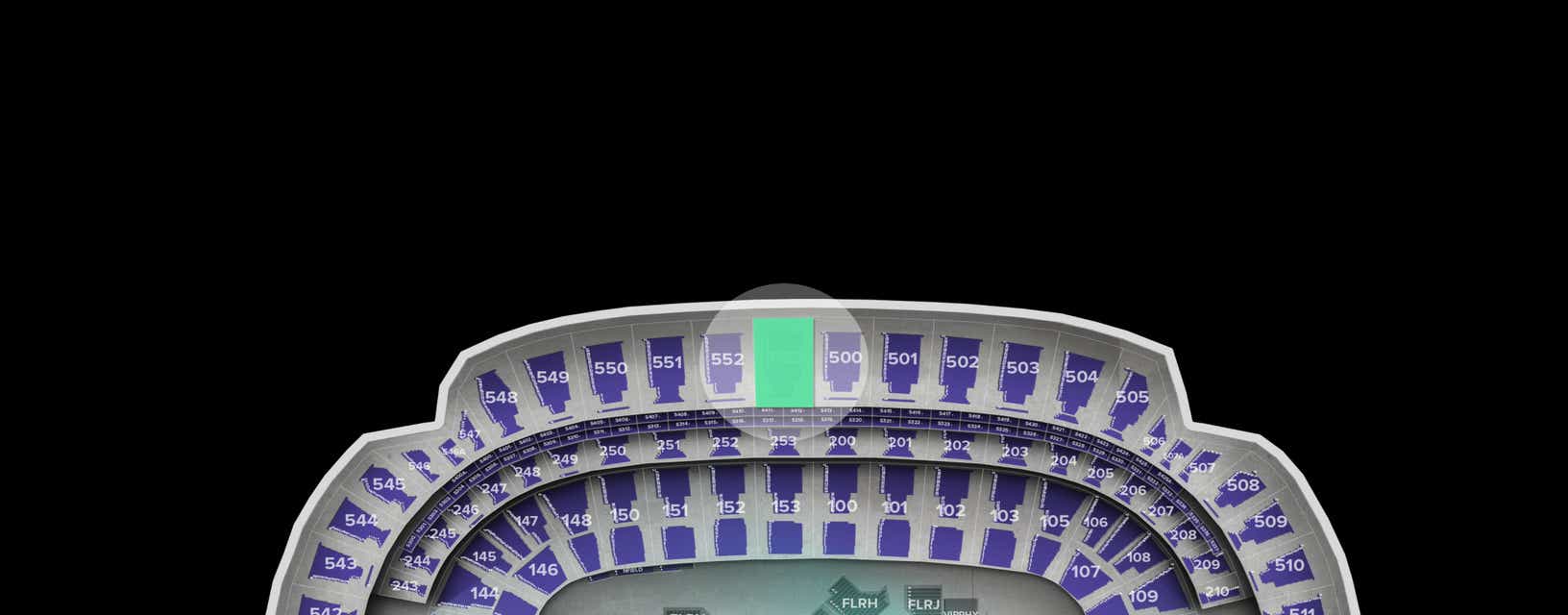 Seat view from Upper Midfield