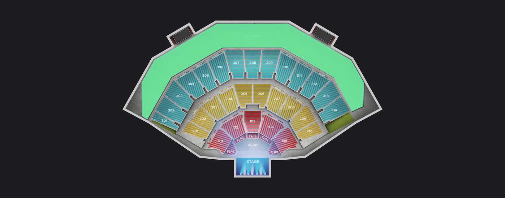 Seat view from Lawn General Admission