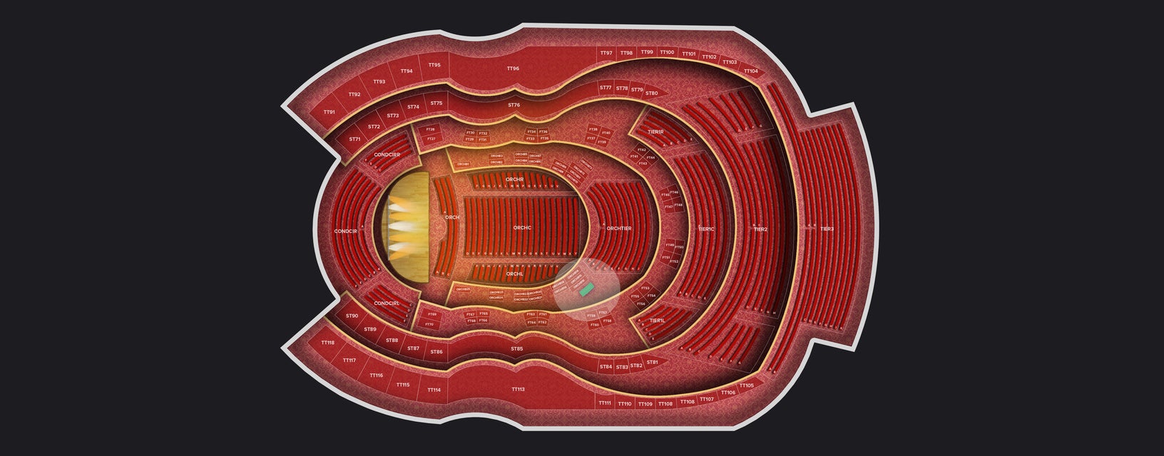 Seat view from Orchestra Box