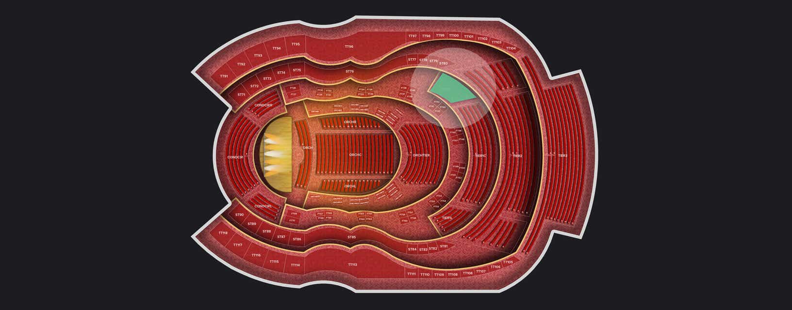 Seat view from