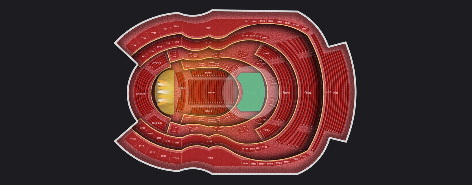 Seat view from Orchestra Tier