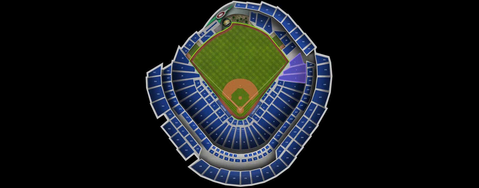 Seat view from RF Baseline Reserved