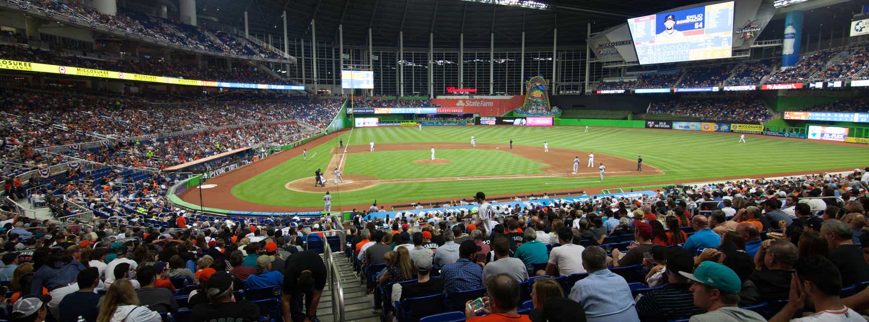 Seat view from Home Plate Box B First Base