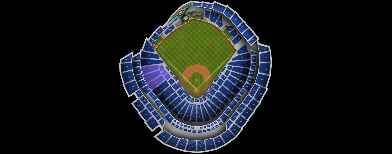 Seat view from LF Baseline Upper