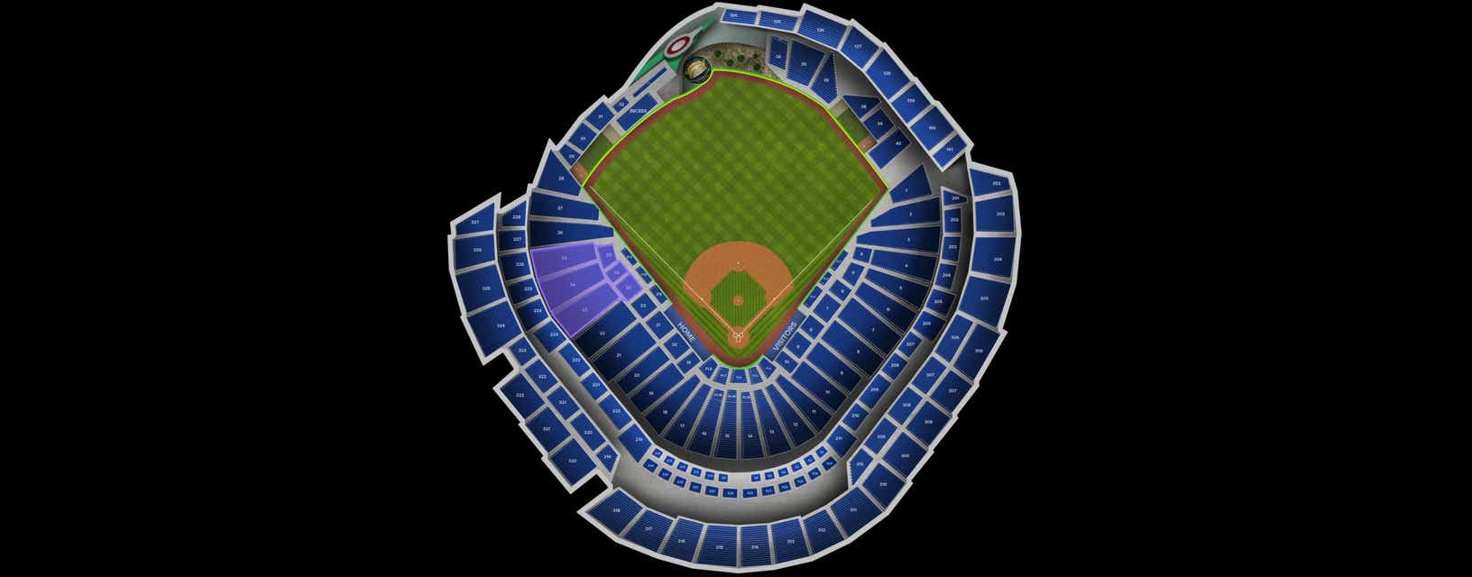 Seat view from LF Baseline Upper