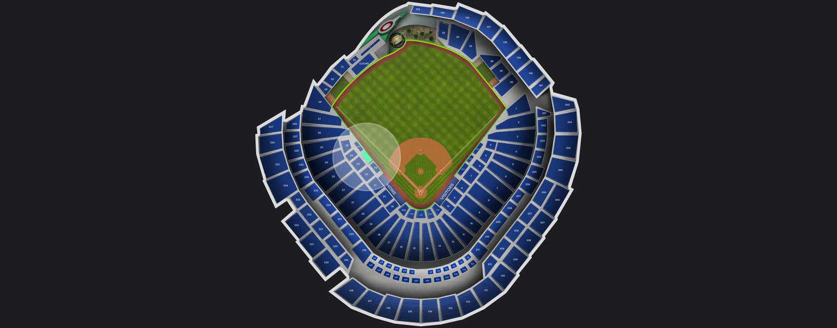 Seat view from Dugout Club B