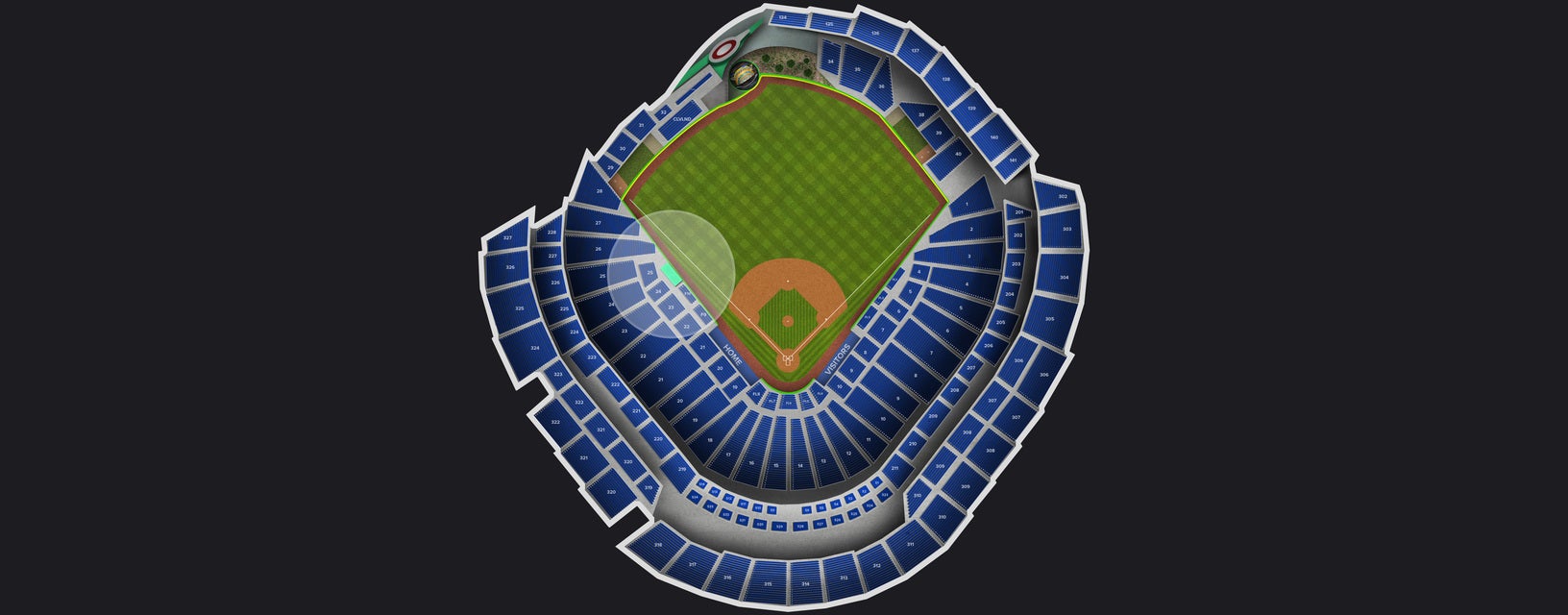 Seat view from Dugout Club C