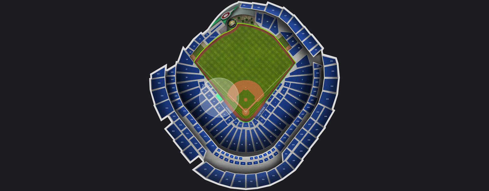Seat view from Dugout Club A