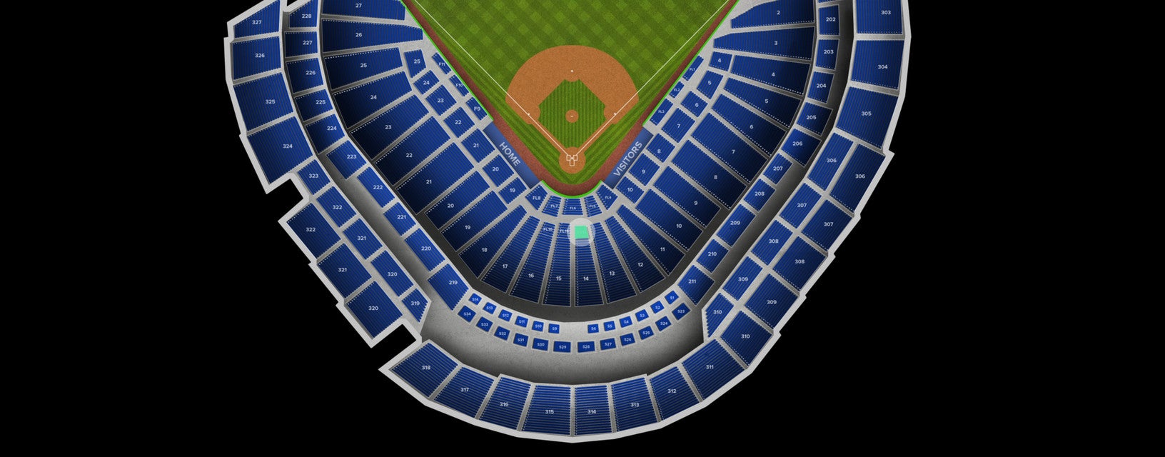 Seat view from Dugout Club
