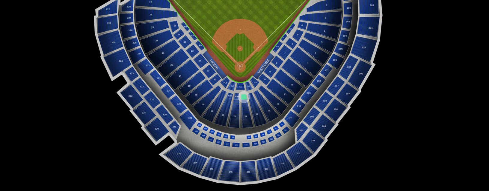 Seat view from Dugout Club