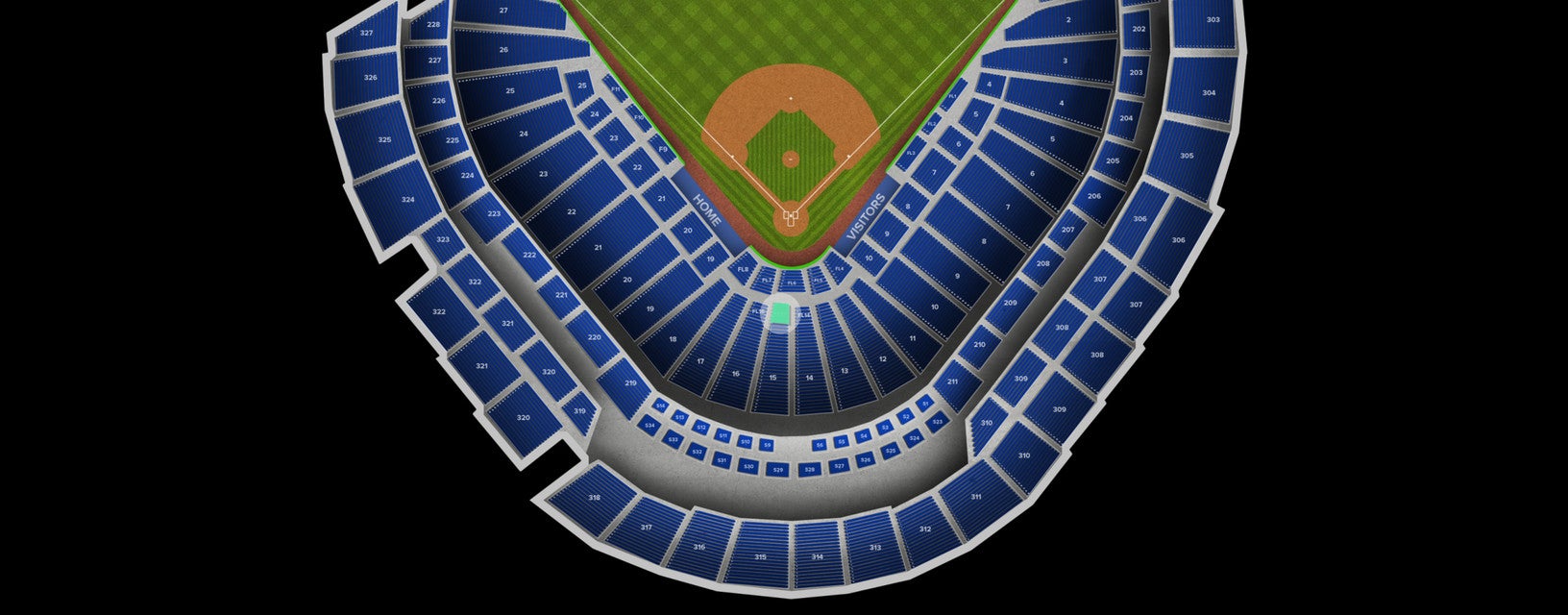 Seat view from Dugout Club