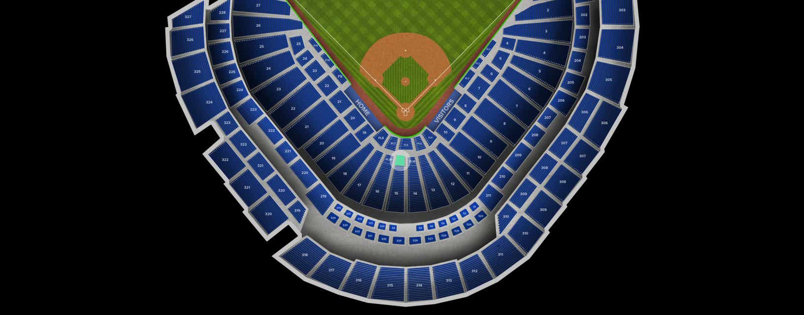 Seat view from Dugout Club