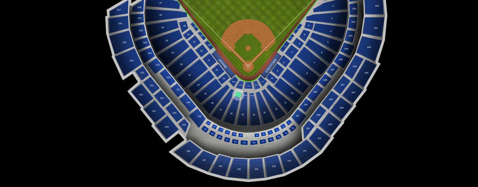 Seat view from Dugout Club