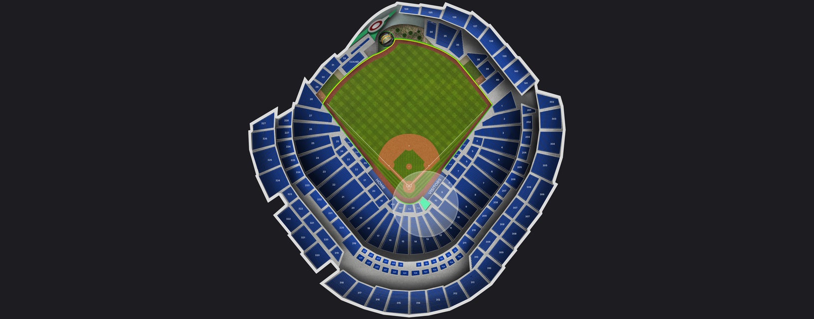 Seat view from Diamond Club D