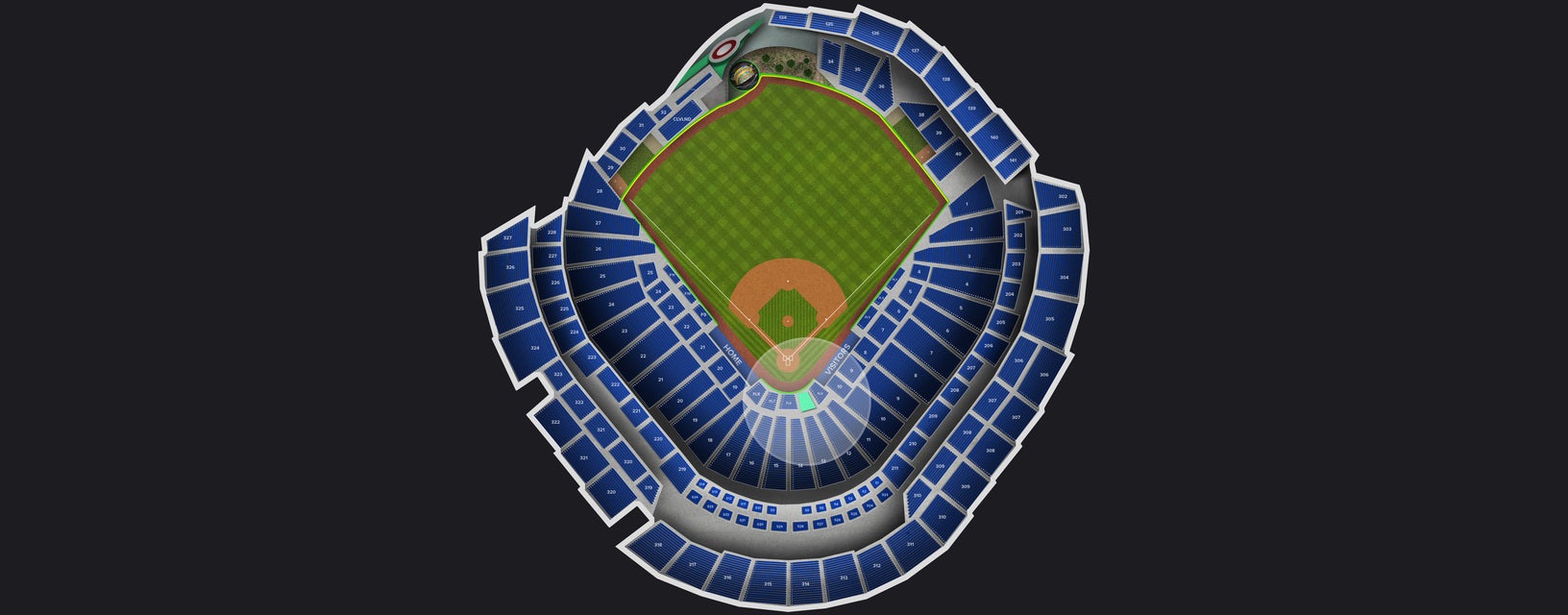 Seat view from Diamond Club D