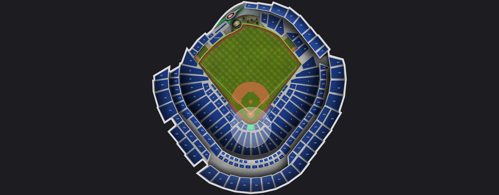Seat view from Diamond Club D