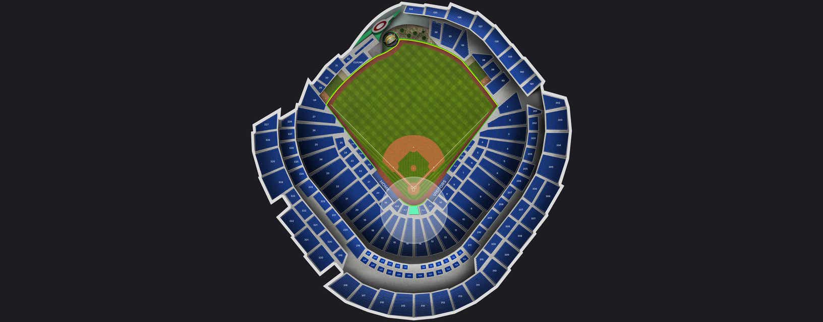 Seat view from Diamond Club D