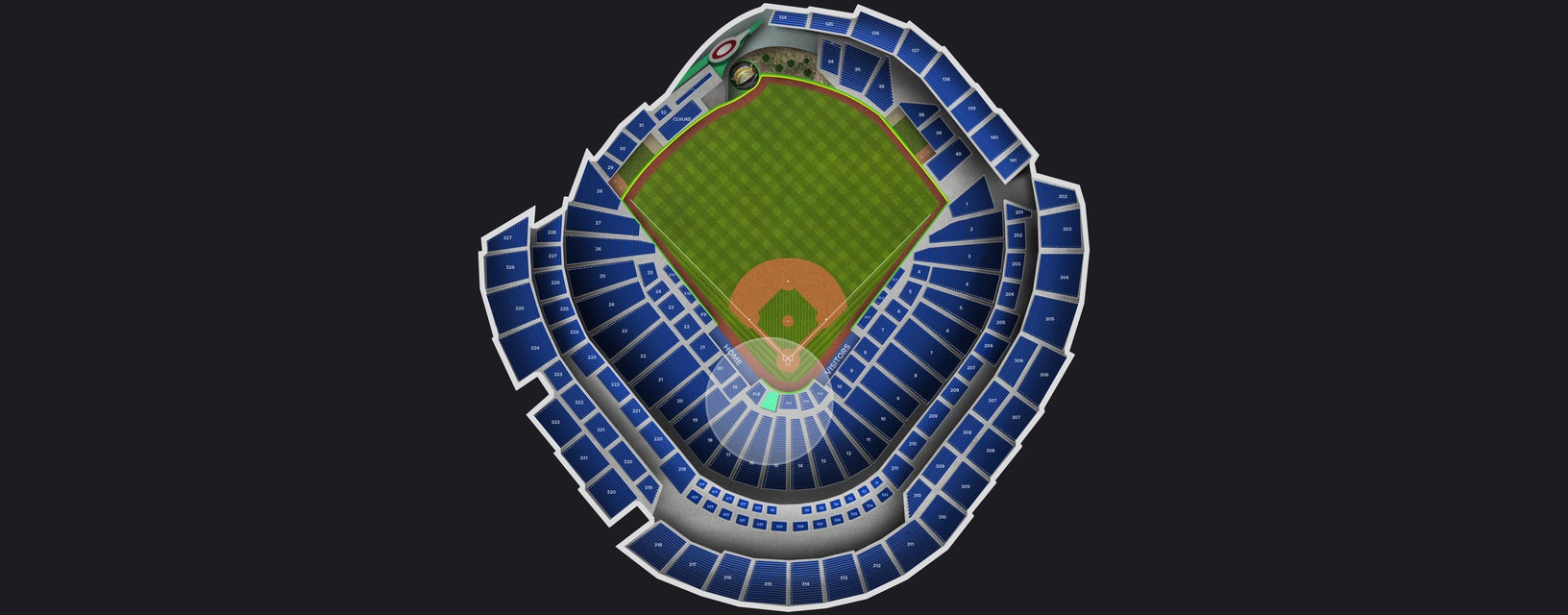 Seat view from Diamond Club D