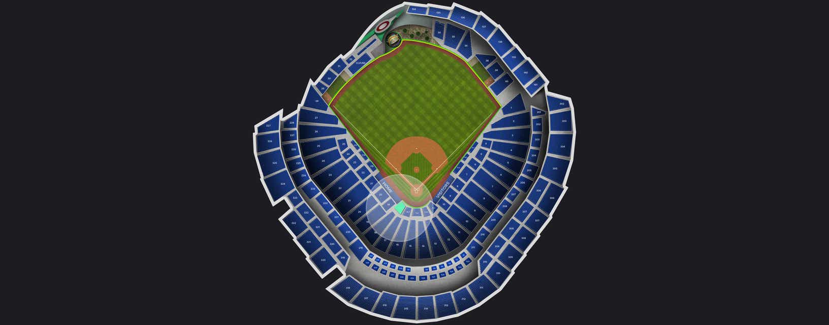 Seat view from Diamond Club D