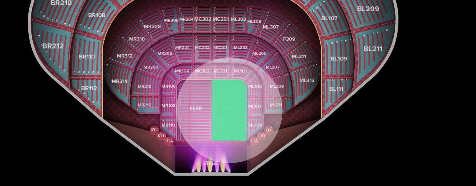 Seat view from Floor