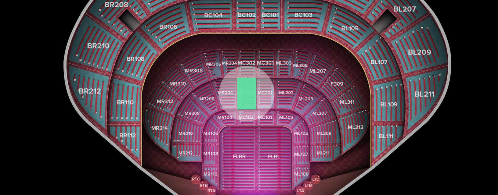Seat view from Main