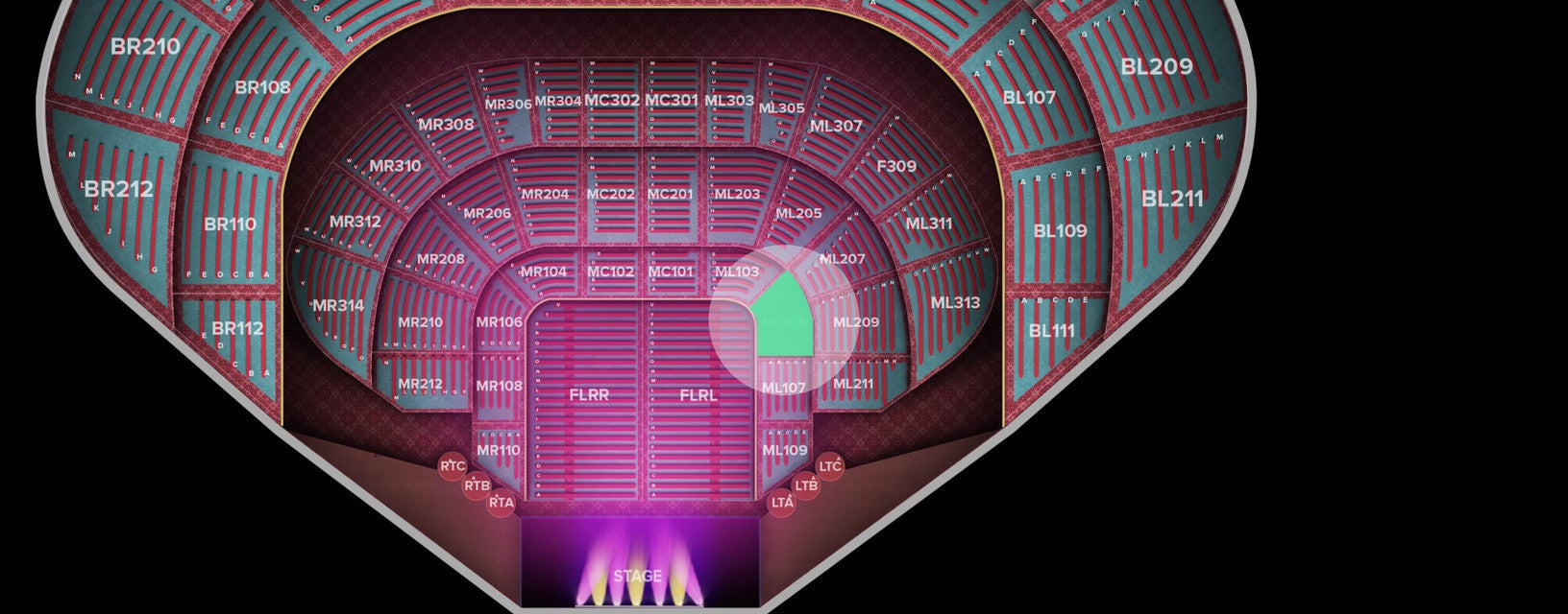 Seat view from Main