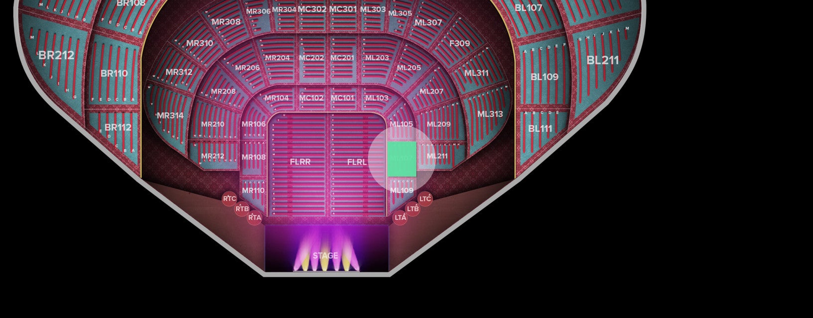 Seat view from Main