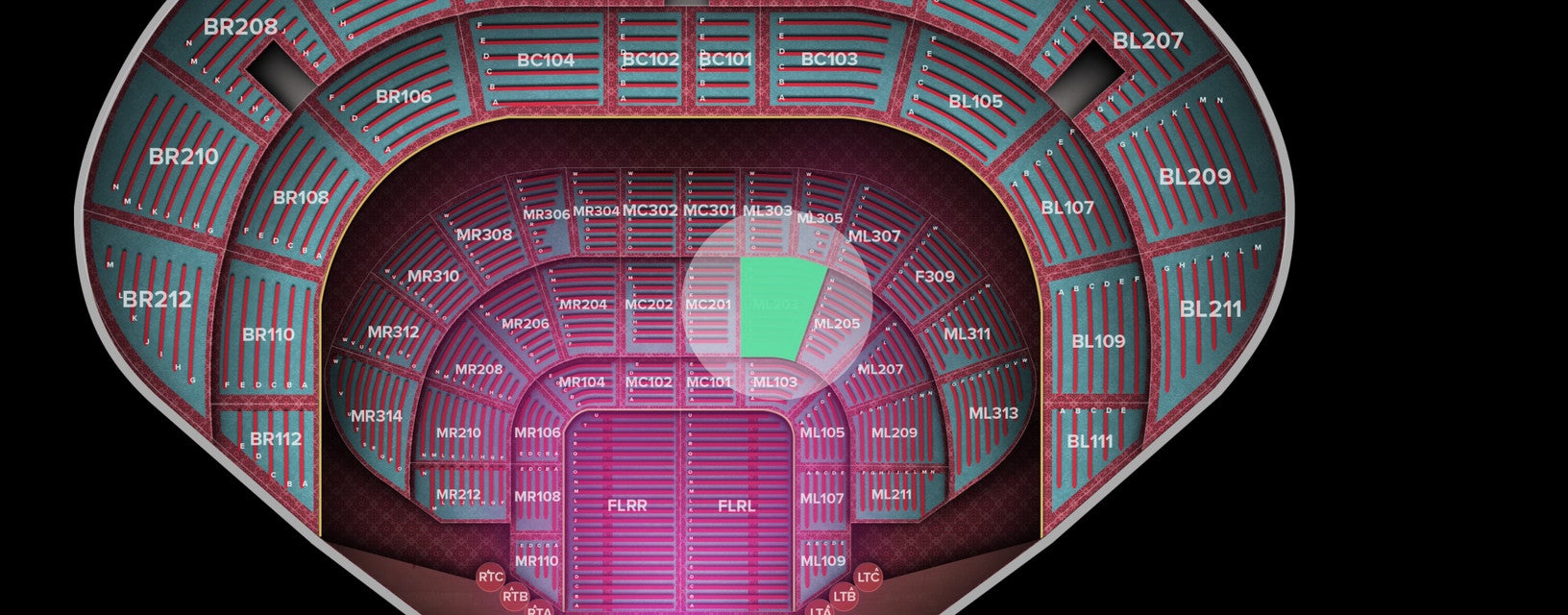 Seat view from Main
