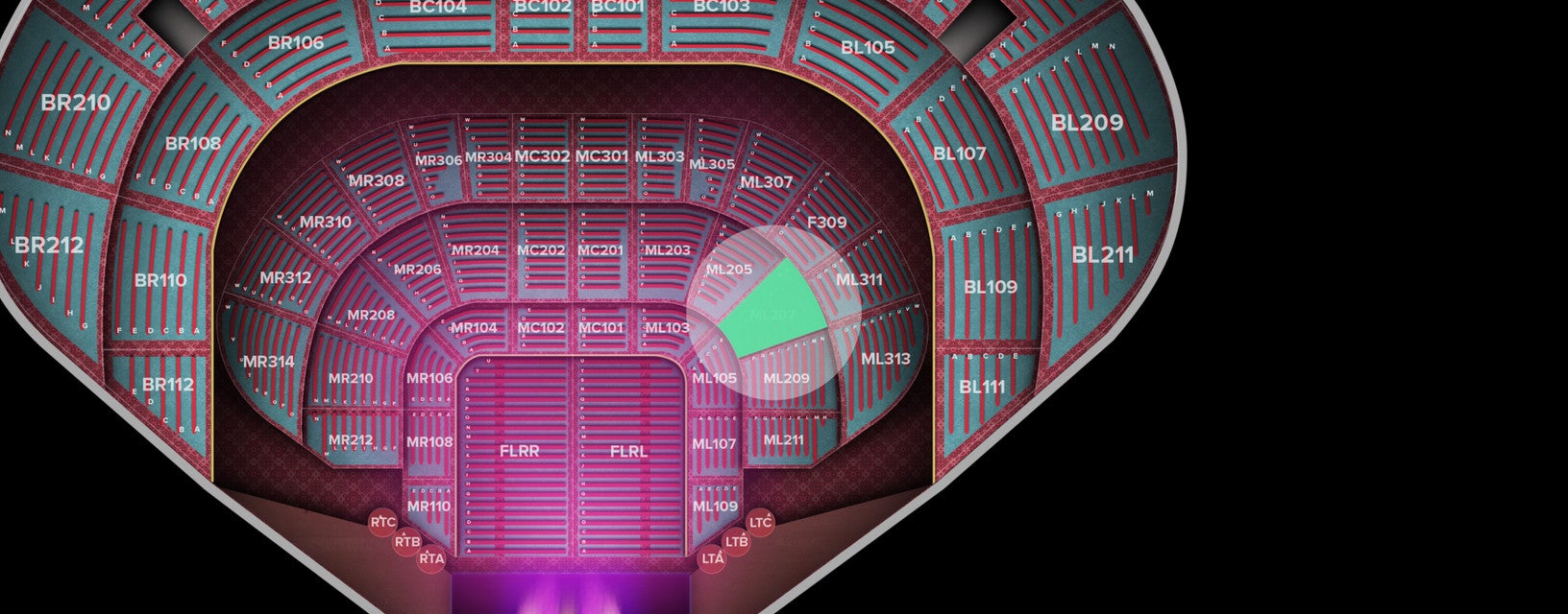 Seat view from Main