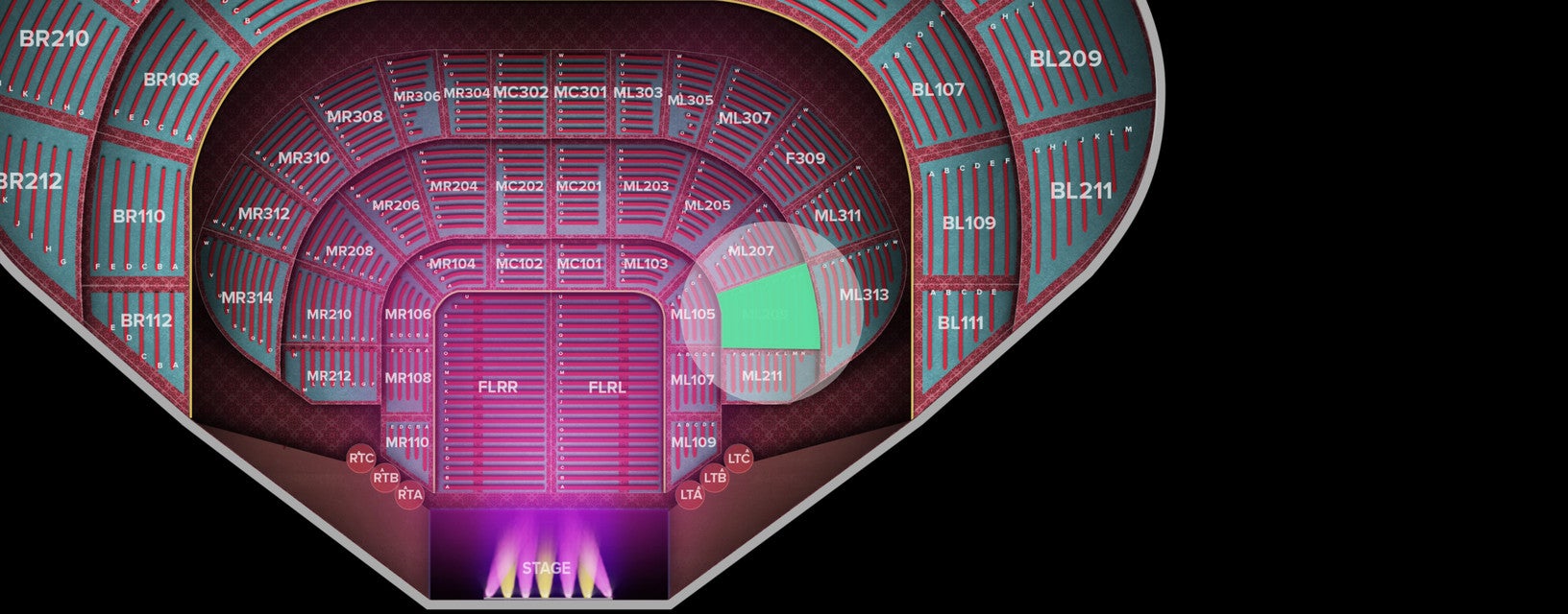 Seat view from Main