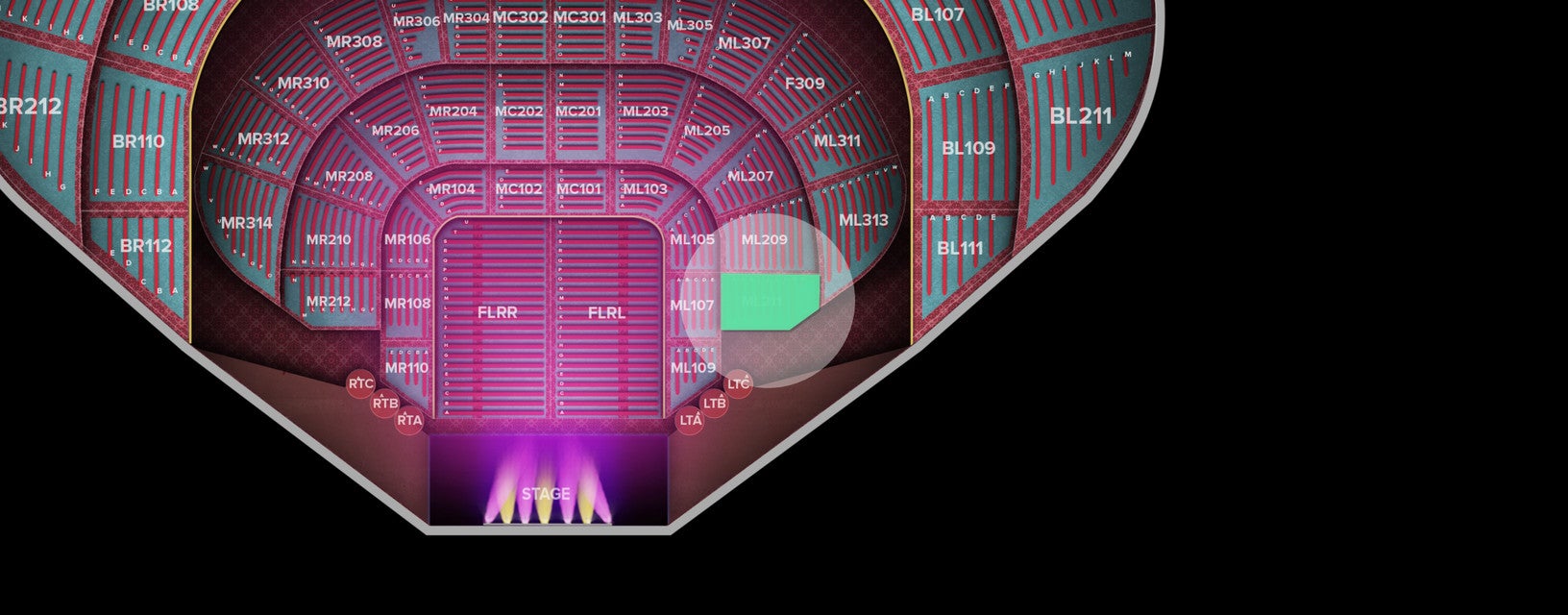 Seat view from Main