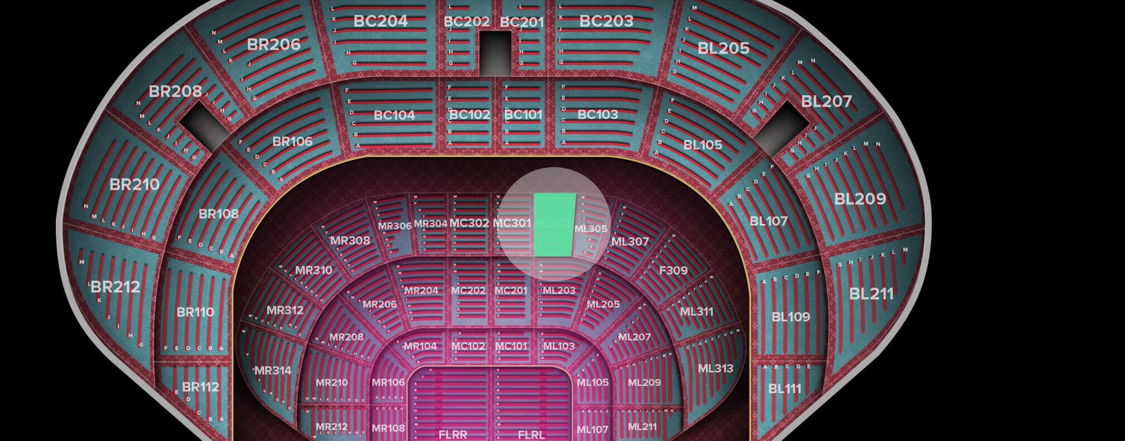 Seat view from Main