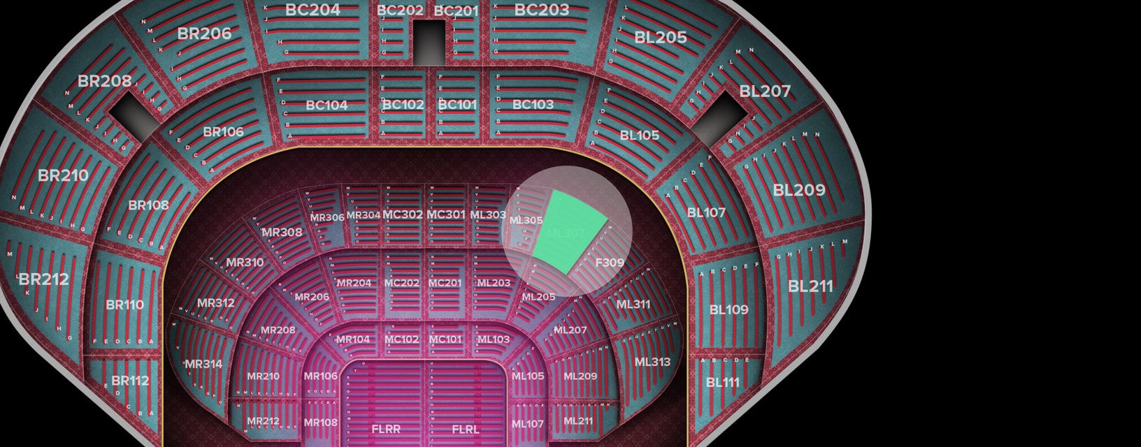 Seat view from Main