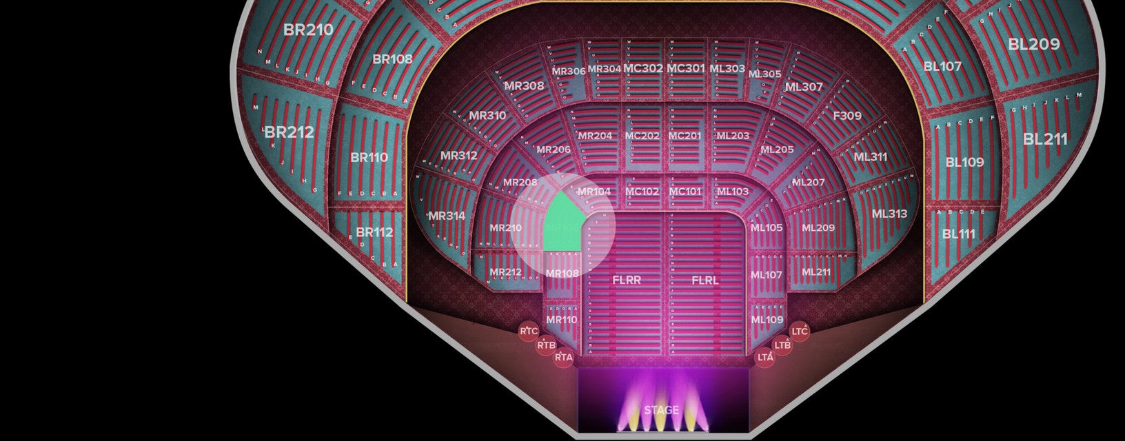 Seat view from Main