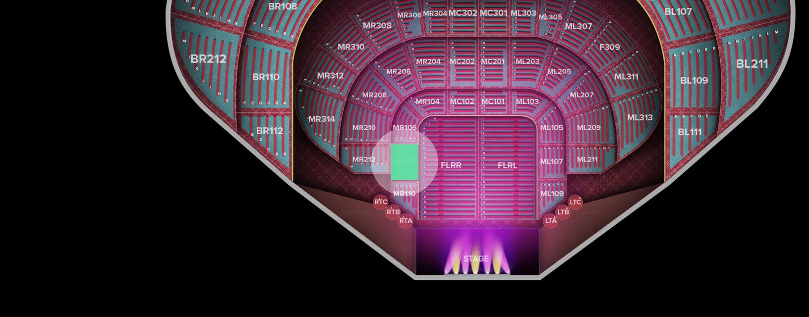Seat view from Main