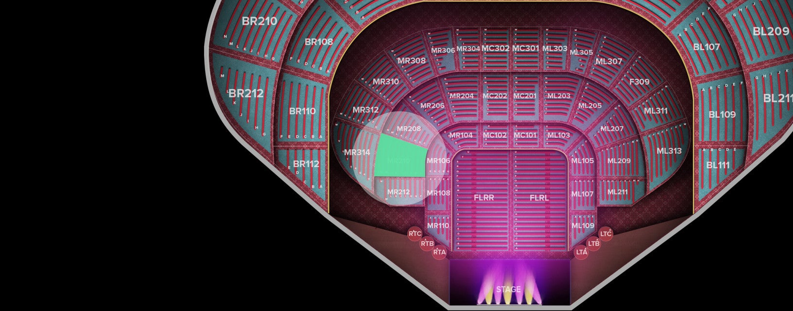 Seat view from Main