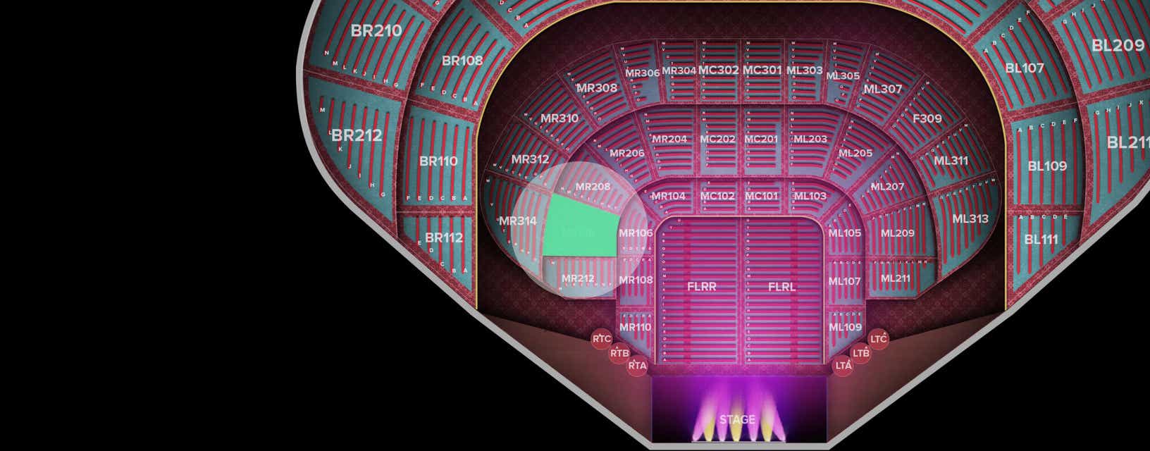 Seat view from Main