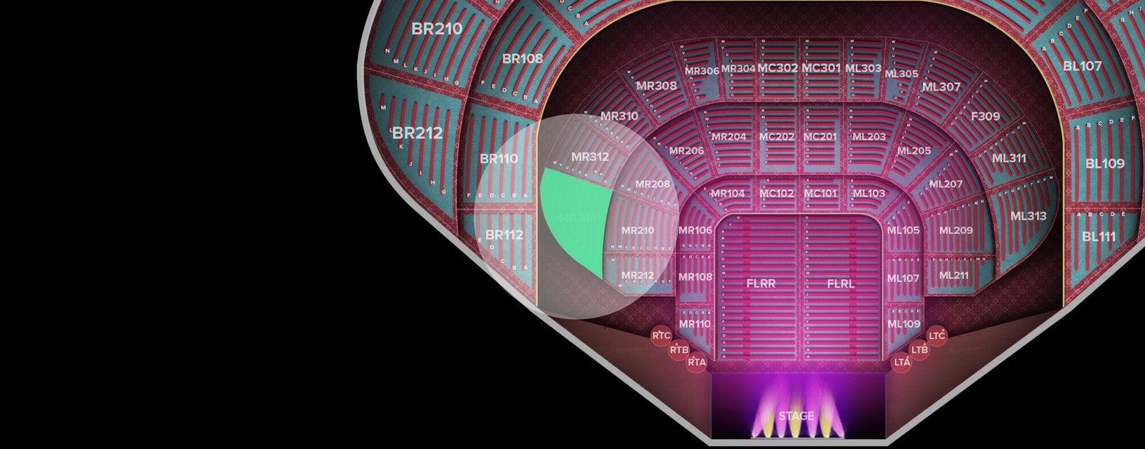 Seat view from Main