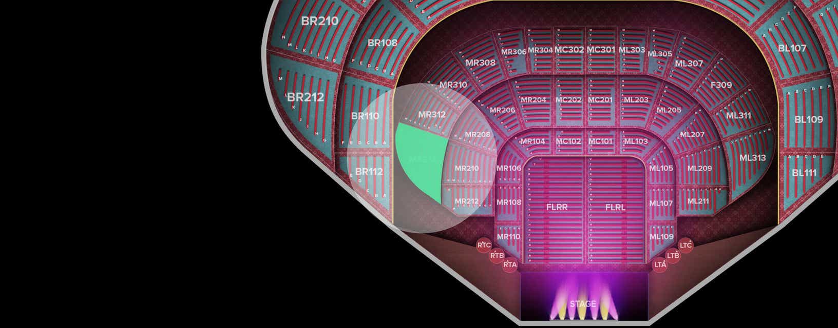 Seat view from Main