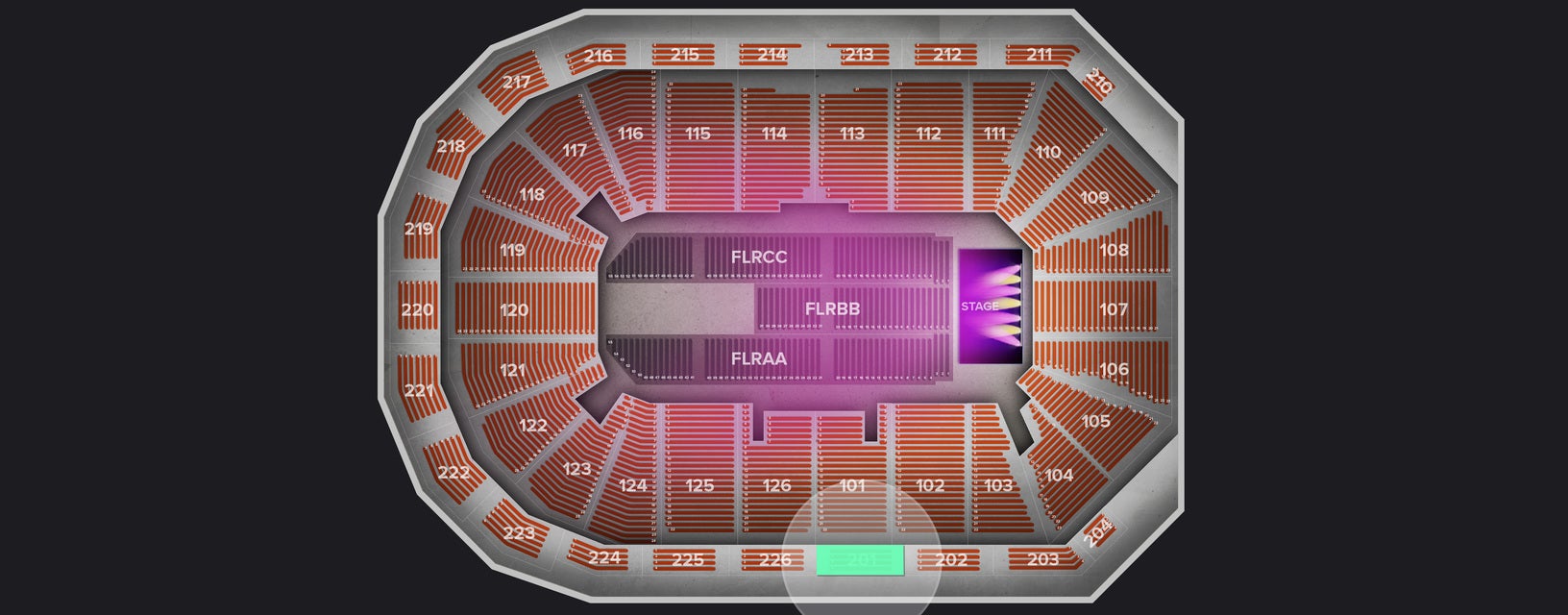 Seat view from Upper