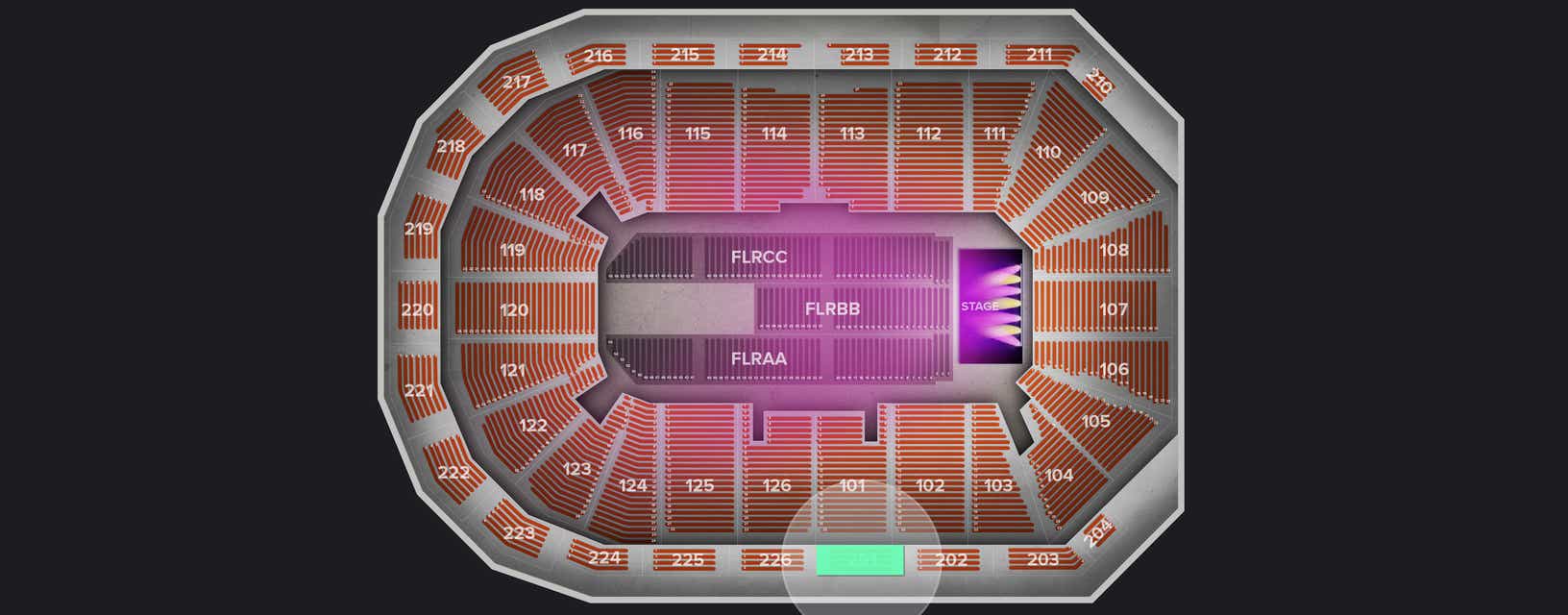 Seat view from Upper