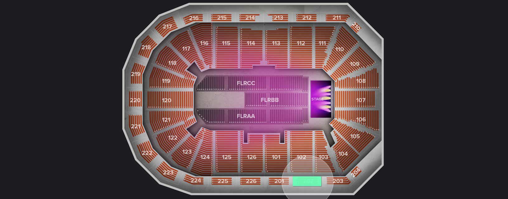 Seat view from Upper