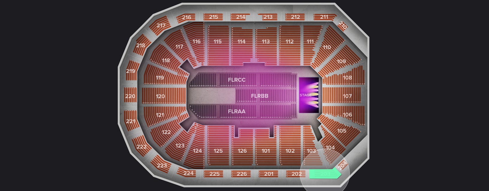 Seat view from Upper