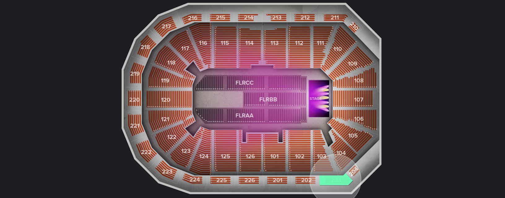 Seat view from Upper